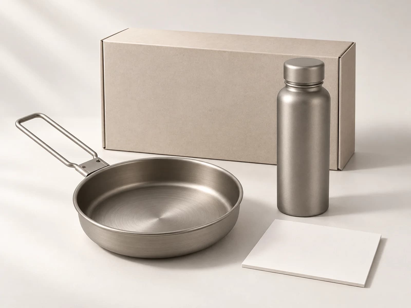 Titanium product samples and packaging prepared for evaluation before production